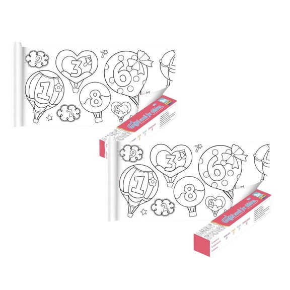 2Pack Children'S Drawing Roll 11.8X118 Inch Pasteable Large Coloring Paper Roll For Kids S Art Paint Drawing Paper For Painting Diy Filling Picture Table Coloring Shee Painting Supplies