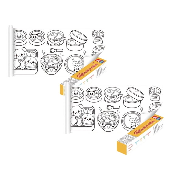 2Pack Children'S Drawing Roll 11.8X118 Inch Pasteable Large Coloring Paper Roll For Kids S Art Paint Drawing Paper For Painting Diy Filling Picture Table Coloring Shee Painting Supplies