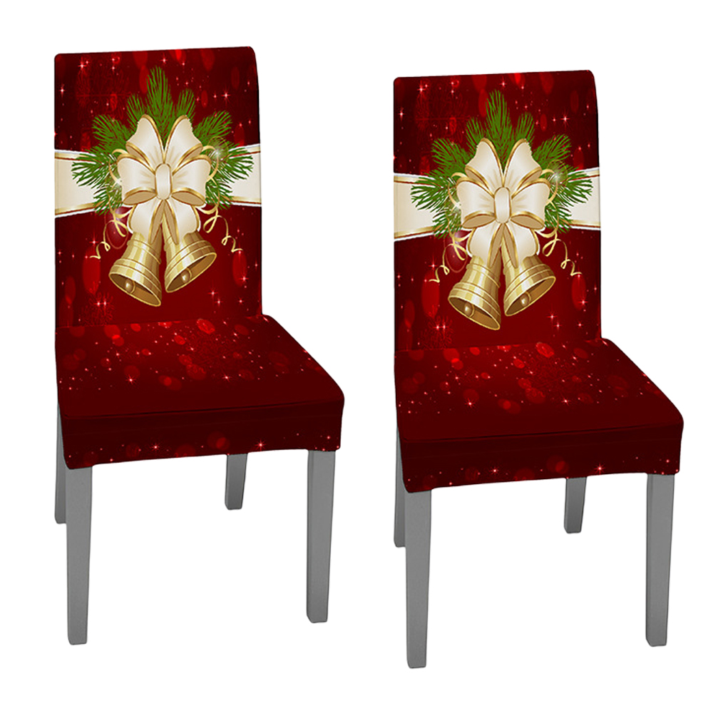 2Pack Christmas Chair Covers Stretch Chairs Slipcovers, Washable