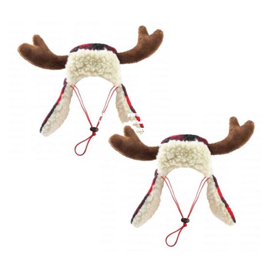 2Pack Clearance Sale! Hat: Check Pattern: Holiday Suitable For Dogs/Cats. Holiday Hat: Adjustable Clasp For A Comfortable Fit Pet Clothes Birthday Gift For Pet Dog Cat M