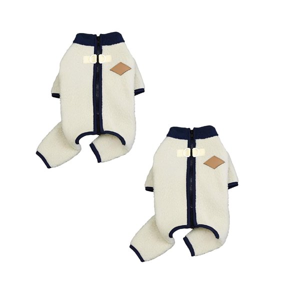 2Pack Clearance Sale! Winter Jumpsuit Coat With Back Zipper Soft For Small Medium Fleece Puppy Winter Coat Pet Clothes Birthday Gift For Pet Dog Cat S