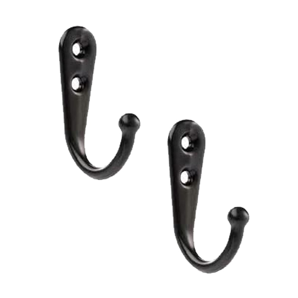 2Pack Coat Hooks Wall Mounted, Premium Black Heavy Duty Metal Wall Hooks  for Hanging Coats, Wall Hook, Coat Hook, Towel Hooks for Hat Keys Closet  Bag Backpack Hanger Farmhouse with Screws - Black 