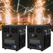 JAJALUYA 2Pack Cold Spark Machine DMX Firework Machine 3-16ft Adjustable for Wedding Stage Party DJ Disco, Black