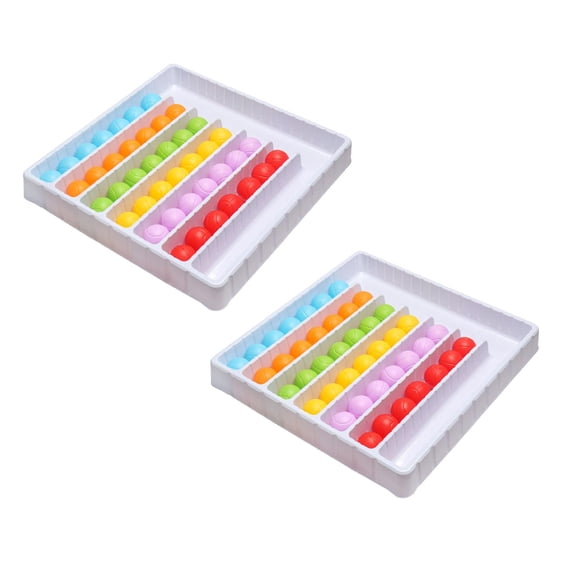 2Pack Color Sorting Game Board Game Portable Puzzle Rainbow Sensory Game For Ages 3+ Years Old Preschool Birthday Education 15.4"X15.0"X2.2" Birthday Gift