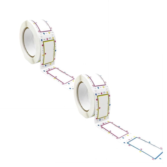 2Pack Colorful Blank Stickers For Handwritten Markings Roll Packed Categorized Labeling Stickers Self Large Size Bottle And Seasoning Jar Labels Can Stickers. Sticky Note Home Decor