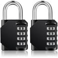 thumbnail image 1 of 2Pack Combination Lock, 4 Digit Combination Padlock Outdoor, School Lock, Gym Locks, 1 of 7