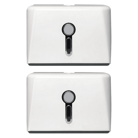 2Pack Commercial Paper Towel Dispenser Wall Mount-Adhesive No Drilling-Paper Towel Dispenser-with Lock-for Kitchen