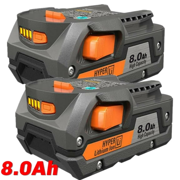 2Pack Compatible with Ridgid R840087 8.0Ah Lithium Battery Rigid 18Volt R840085 Power Tools