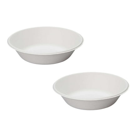 2Pack Compostable Paper Bowls Biodegradable Disposable Bowls， Heavy Duty Soup Bowls， Bowl For Hot And Cold Food Sugarcane Bowls Storage Containers Home Decor