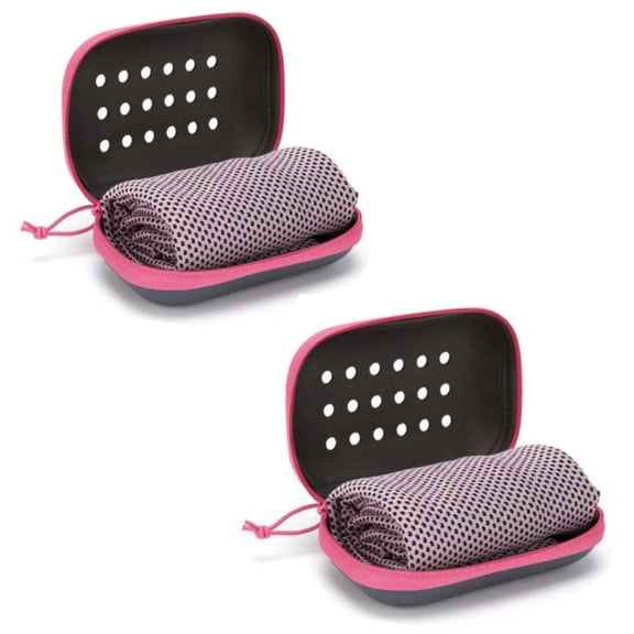 2Pack Cooling Towels (30*90cm), Cooling Towel for Neck and Face, Soft Breathable Chill Ice Towel, Stay Cool Sweat Rags for Gym, Yoga, Workout, Exercise, Sport, Beach, Camping, Cruise