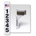 thumbnail image 1 of 2Pack Customized Mailbox Address Numbers for Outside, 911 Emergency Super Reflective Vertical Home/Office/Apartment Number/Letter Easy Peel and Stick Vinyl Decal (3x10", USA Flag), 1 of 7