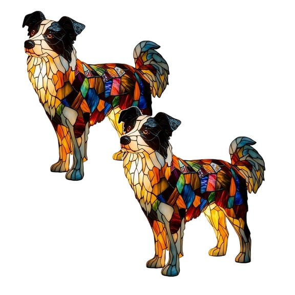 2Pack Cute Dog Design With A Resin Night Light Featuring A Colorful Glass Effect Night Lights Home Decor