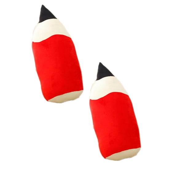 2Pack Cute Pencil Pillow Classroom Pillow Children'S Reading Corner Back To Cushion Teacher Cushion Reading Room Decoration Birthday Party Plush Toy Birthday Gift