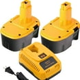 thumbnail image 1 of 2Pack DC9091 Ni-MH Battery and Charger Replacement for Dewalt 14.4V DW9091 DW9094 DE9091 DE9092 DE9038, 1 of 13