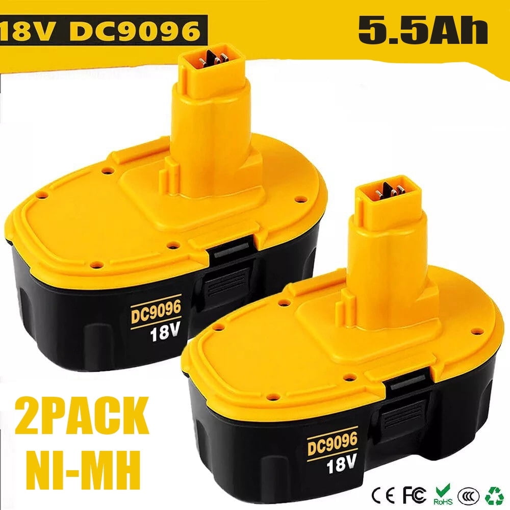 2Pack DC9096 18V Replacement for Dewalt Battery DC9098