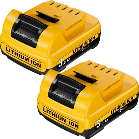 2Pack DCB120 12V 3.0Ah Replacement for Dewalt 12V Battery DCB121 DCB123 DCB122 DCB124 DCB125 DCB127