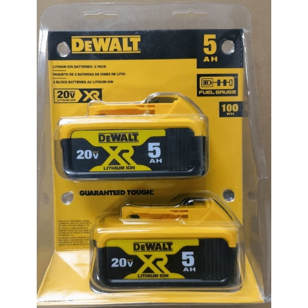 2Pack Dewalt DCB205 20V MAX XR 5.0 Ah Compact Power Tool Battery NEW ...