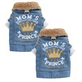 thumbnail image 1 of 2Pack Dog Fleece Lined Jean Jacket Winter Puppy Stylish Cute Clothes Lightweight Warm Small Dog Denim Coat Chihuahua Yorkie Thick Jacket Christmas Holiday Birthday Dog Clothes Pet Clothes, 1 of 7