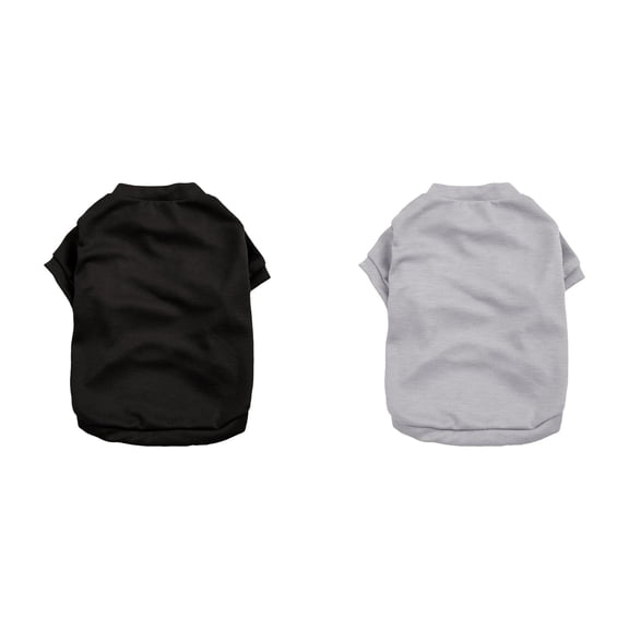 2Pack Dog Shirts for Small Dogs, Stretchy Soft Dog T Shirt, Breathable Lightweight Puppy Clothes for Small Medium Large Dogs, Durable Anti‑Shedding Pet Apparel, Black + White, XS