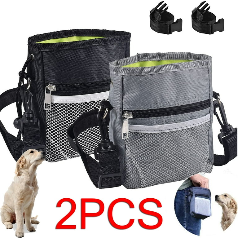 2Pack Dog Treat Pouch,Dog Training Pouch Bag with Waist Shoulder