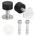 thumbnail image 1 of 2Pack Door Stoppers, Self-Adhesive Cylindrical Door Stop Wall Protector 60mm Black, 1 of 7