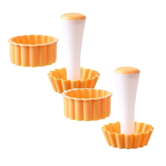 2Pack Dough Tart Kit Tart Cutting Set Tart Set Round Cookie Cutter And Tart Pie Dough Non Stick Food Reusable Removable Cake Baking Tool Cake Mould Home Decor