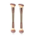 thumbnail image 1 of 2Pack Dual-ended Makeup Brushes for Contouring, Blending, and Bronzing - Angled Foundation Brush and Concealer Brush - Luxe Hair for Flawless Application of Liquid, Cream, and Powder Makeup, 1 of 6