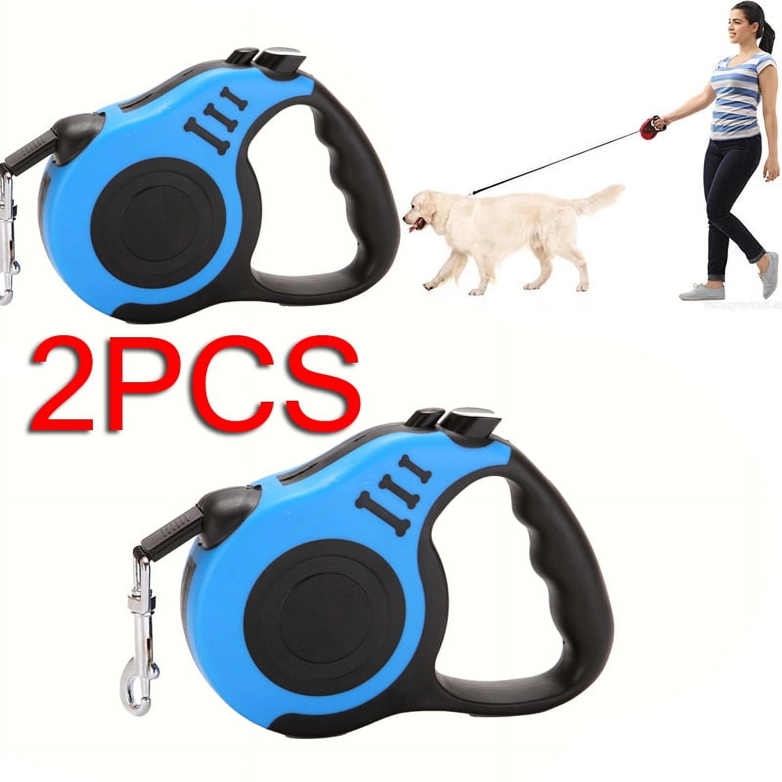 2Pack Durable 3M Nylon Automatic Retractable Dog Leash For Small Medium Dogs Puppy Cat Traction Leash