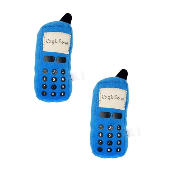 2Pack Durable Dog Toys Partner Dog Toys Pet Chew Toys Mobile Phones Dog Cat Voice Chew Toys Indestructible Dog Toys Cute Soft And Squeaky Dog Toys Suitable F Plush Toy 5.9"