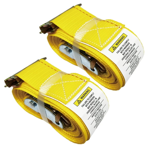 2Pack E-Track Cam Buckle Straps 2" x 20' x 2,500 lbs Strength for Cargo Tie Down in Enclosed Trailer & Van by KODIAK STRAPS