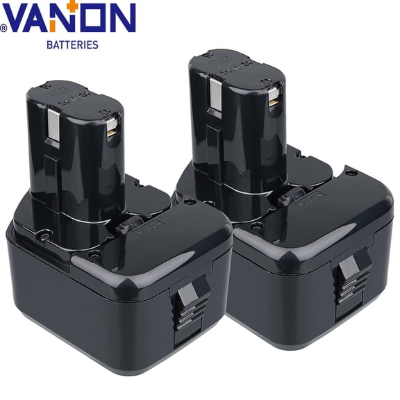 2Pack EB1214S EB1212S 4800mAh 12V Ni-MH Replacement Battery Compatible with Hitachi Power Tools, EB1220HS 324360 322434 DS12DVF3