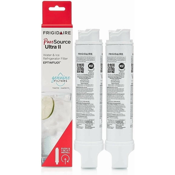 2Pack EPTWFU01 Frigidaire Replacement Filter for Frigidaire Pure Source Ultra II