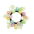 thumbnail image 1 of 2Pack Easter Egg Candle Rings Wreaths Spring Mini Egg Candle Rings Artificial Easter Egg Candle Holder Mini Wreaths 3.54" Diameter for Easter Spring Holiday Home Kitchen Table Centerpiece, 1 of 6