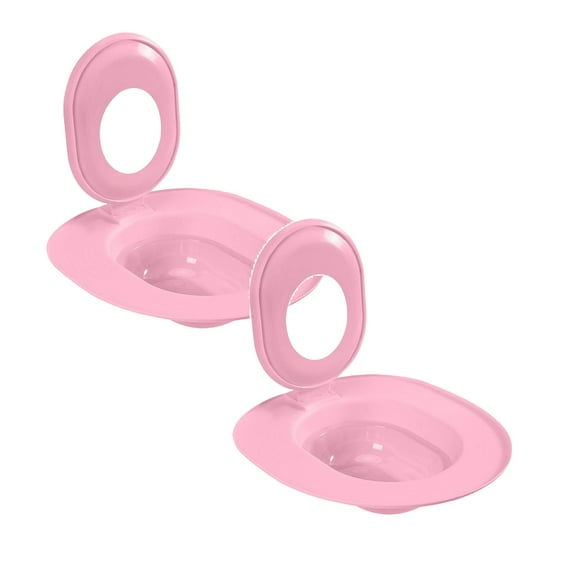 2Pack Easy Cat Toilet Training Seat Kit Effective Litter Box Transition System Quick-Learn Design Non- & Sturdy for Cleaner Home Pink