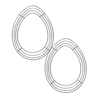 2Pack Egg Thread Wreath Shape Flower Garden Wire Wreath Shape Diy Wreath Decoration Accessories Wreath Home Decor