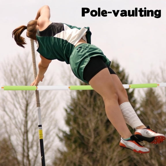 2Pack Elastic Krossband Crossbar,13Ft High Jump Training Equipment,Foldable Gymnastics Bar,Long High Jumping Bungee Elastic Crossbar,Pole Vault Training Jump Bands for High Jump Practice