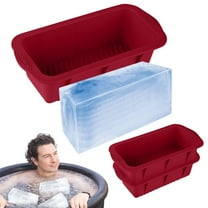 2Pack Extra Large Ice Block Molds-Extra Thick Large Silicone Ice Cube Molds Reusable Giant Ice Cube Bricks Maker Molds Big Ice Tray for Coolers &Ice Bath Tub Cold Plunge Water Chiller Accessories