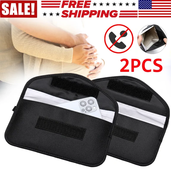 2Pack Faraday Bag Cell Phone Wallet Blocker Rfid Signal Blocking Shielding Pouch