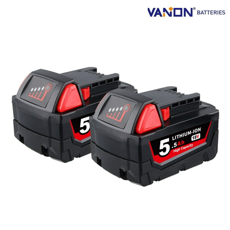 Milwaukee 5 amp battery 2 pack sale