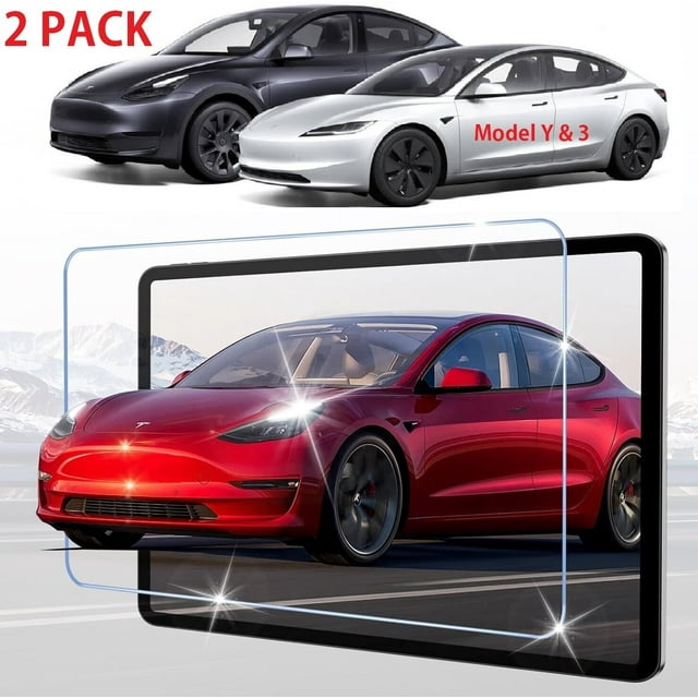 2Pack For Tesla Model Y 2024 Tempered Glass Screen Film Accessories