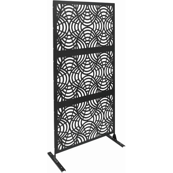 2Pack Freestanding Metal Privacy Panel for Deck Indoor/Outdoor Decorative Privacy Screen 77.5"x36.4"