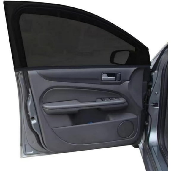 2Pack Front Car Window Screen Mesh Cover up to 40", Sunshade Anti-UV Rays, Privacy Shade Car Camping Net for Ventilation