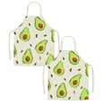 thumbnail image 1 of 2Pack Fruit Patterned Kitchen Apron – Durable Polyester Bib Apron Stain & Lightweight Non Adjustable Fit For Everyday Cooking Baking & Grilling Unisex Design For Adults Apron Sleeve 17.7"X22.0", 1 of 6
