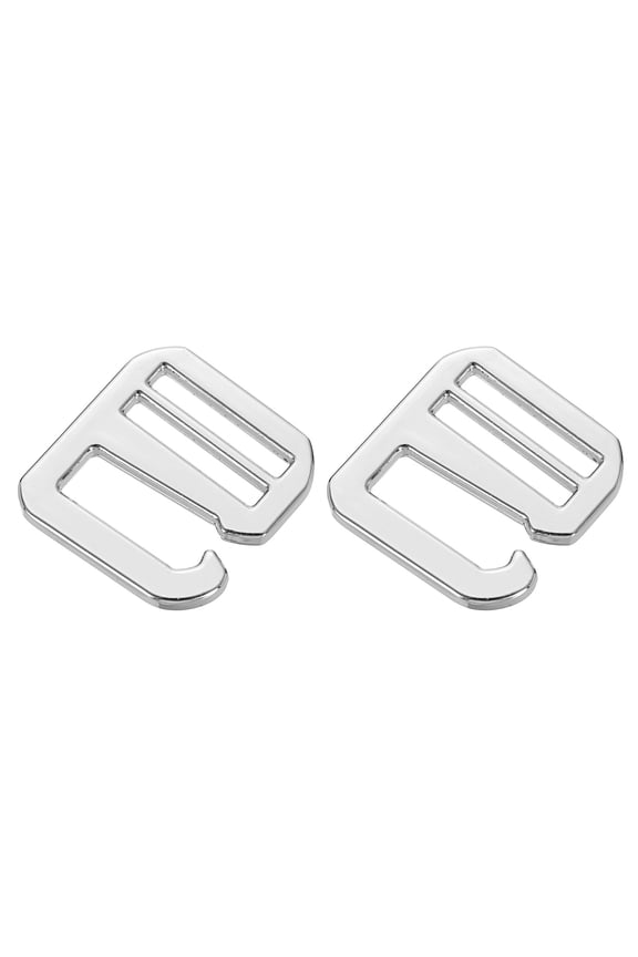 2Pack G-Hook Webbing Buckles, 20mm Flat Tri-Glide, Gray