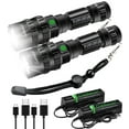 thumbnail image 1 of 2Pack Garberiel 5Modes L2 Super-Bright LED Flashlight USB Rechargeable Tactical Torch w/Battery&USB Charger for Emergencies, Camping, Hiking,Cycling, 1 of 7
