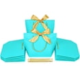 thumbnail image 1 of 12Pack Gift Bags with Handles,Azure Blue Gift Bags Paper Party Favor Bags with Bow Ribbon, 1 of 7