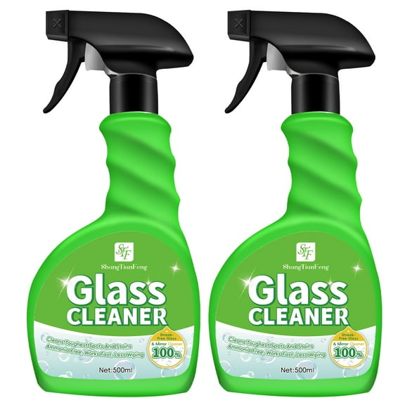 2Pack Glass Cleaner Spray, Streak-Free, Ammonia-Free for Windows, Mirrors & More , 32oz