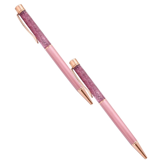 2Pack Gold Powder Press Ballpoint Pen Press Pen Work Teacher Student Stationery Ballpoint Pen Multi Color Press Pen 1Ml Office&Craft&Stationery Home Decor