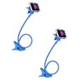 thumbnail image 1 of 2Pack Gooseneck Cell Phone Holder Flexible For Desk Long Arm Mobile Phone Stand With Clip For Headboard & Bedside | Flexible Phone Stand Lazy Bracket Mount Clamp Fixing Clip 75cm Blue Home Tools, 1 of 4
