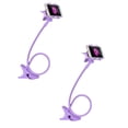 thumbnail image 1 of 2Pack Gooseneck Cell Phone Holder Flexible For Desk Long Arm Mobile Phone Stand With Clip For Headboard & Bedside | Flexible Phone Stand Lazy Bracket Mount Clamp Fixing Clip 75cm Purple Home Tools, 1 of 5